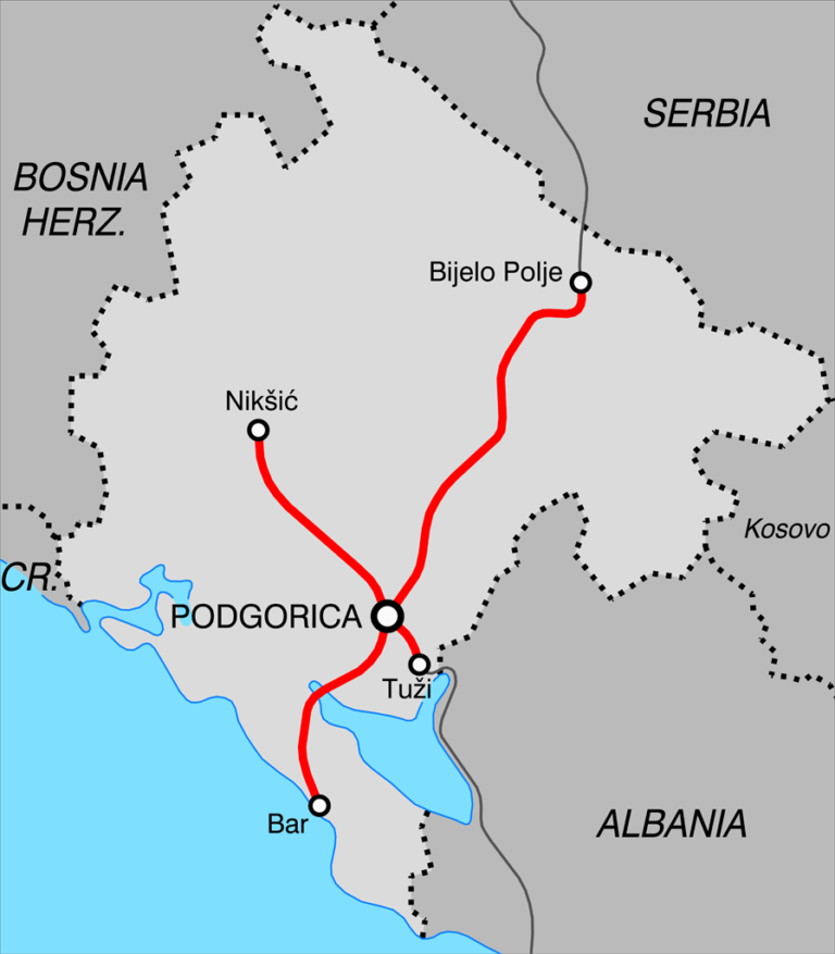 Белград подгорица карта