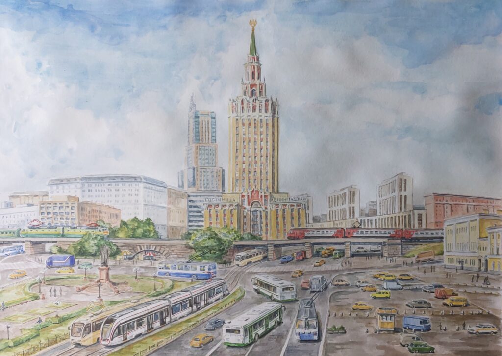 Рыцарь трамвайного образа: художник Михаил Кученёв уверен, что трамвай соразмерен человеку